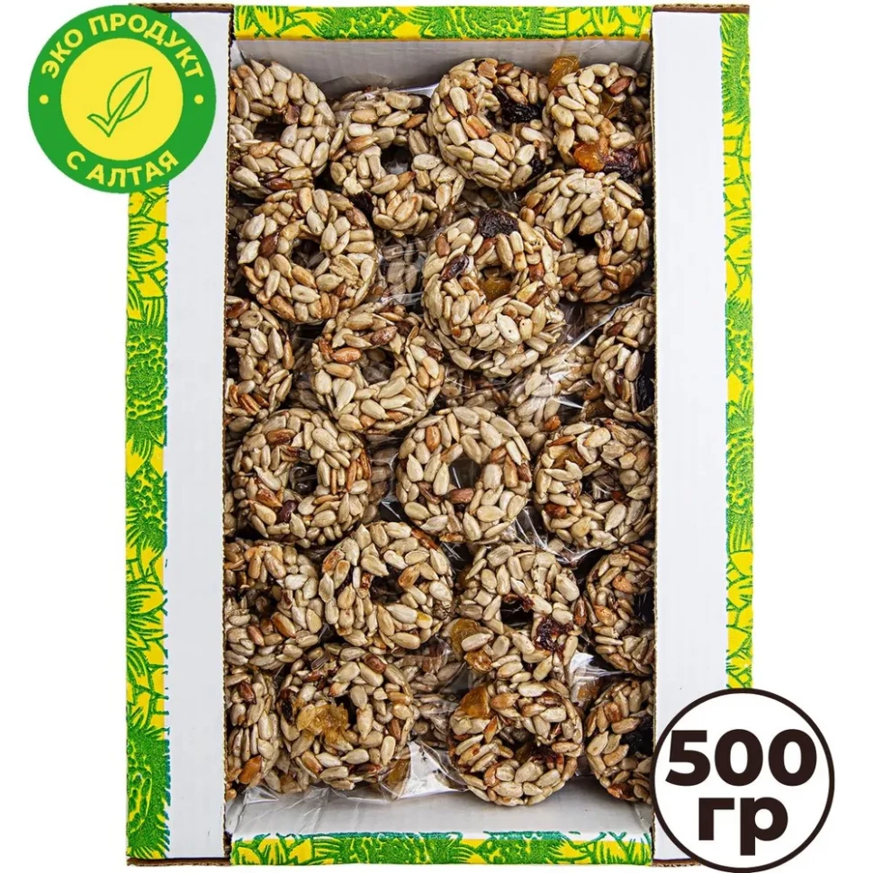 Козинаки из подсолнечника с медом и сухофруктами "Зачетные" 500г в Наро-фоминске