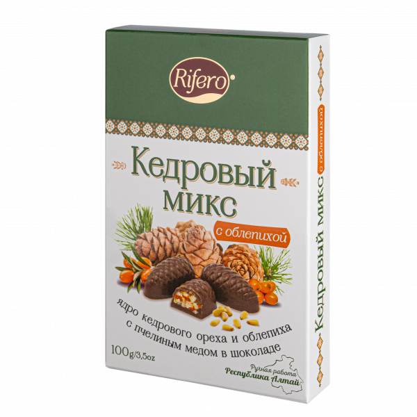 №1 Риф и ко Конфеты "Кедровый микс ОБЛЕПИХА" 100г      в Наро-фоминске