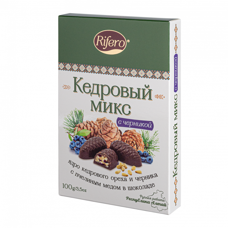  Риф и ко Конфеты "Кедровый микс ЧЕРНИКА" 100г       в Наро-фоминске