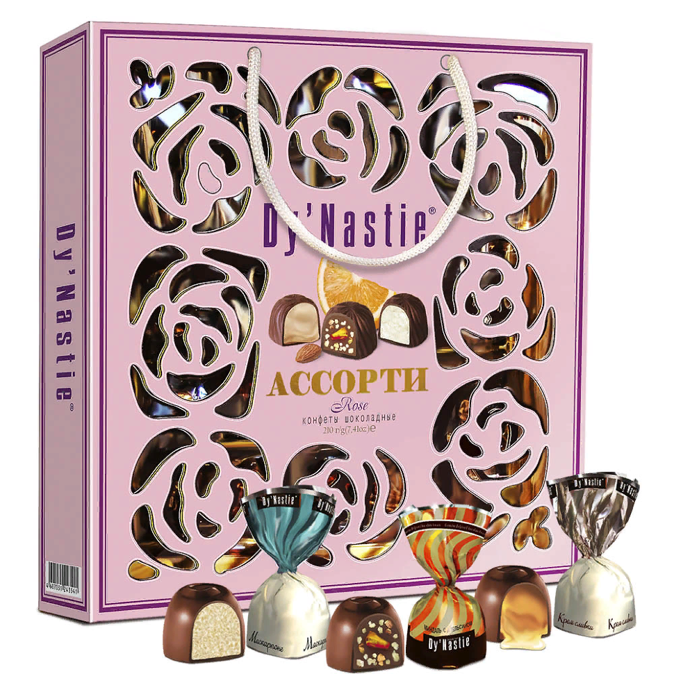  Династия Сумка 170г Конфеты "Ассорти ROSE"    в Наро-фоминске