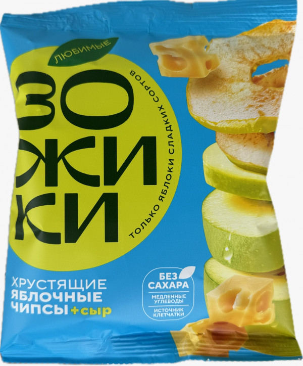 №1 Зожики Яблочные чипсы с сыром, 25г  в Наро-фоминске